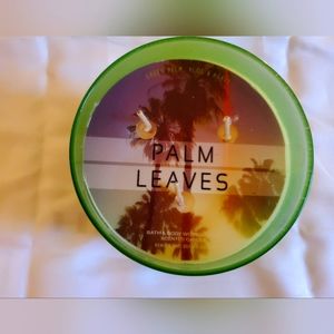 NEW Palm Leaves B&BW 3-Wick Candle